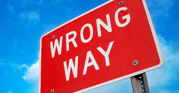 Wrong Way Sign