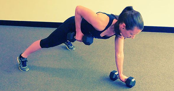 Dumbbell Renegade Row