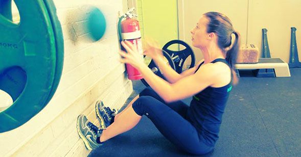 Sit up with Medicine Ball Wall Throw Sit up with Medicine Ball Wall Throw