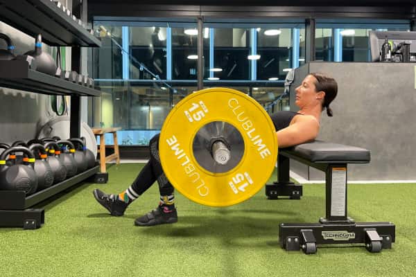 Barbell B-Stance Hip Thruster