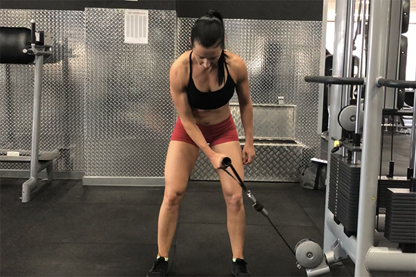 Bent-Over Single Arm Cable Reverse Fly