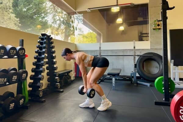 Dumbbell B-Stance Romanian Deadlift