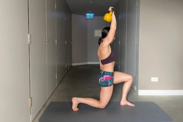 Kettlebell Overhead Reverse Lunge