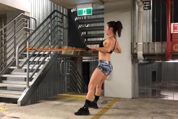 Powerband Wide Grip Row