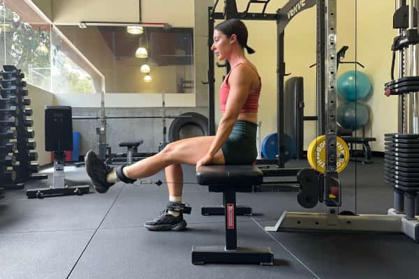 Seated Cable Single Leg Extension