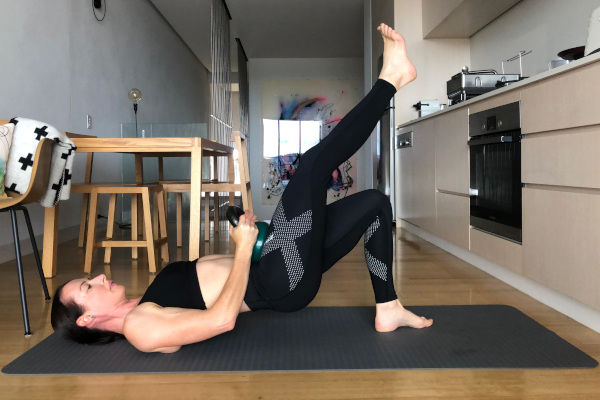 Single Leg Weighted Glute Bridge