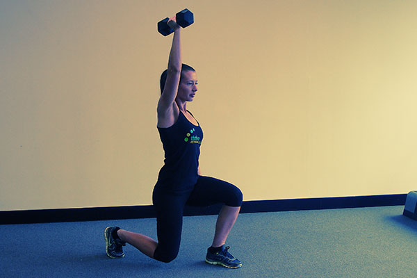 Split Squat with Dumbbell Shoulder Press