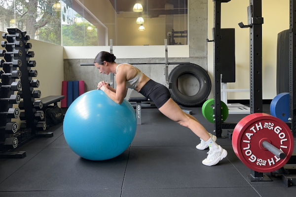 Swiss Ball Alphabet Plank