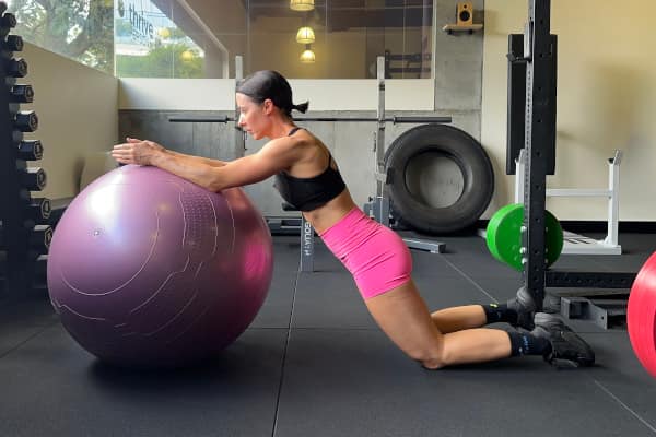 Swiss Ball Forward Roll