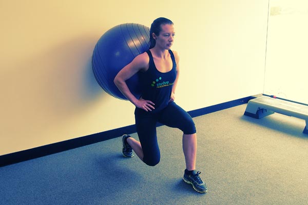Swiss Ball Lunge