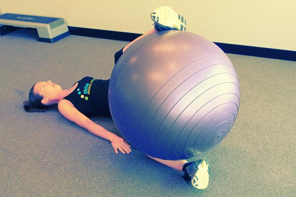 Swiss Ball Lying Oblique Twist