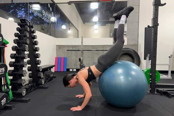 Swiss Ball Reverse Hyperextension
