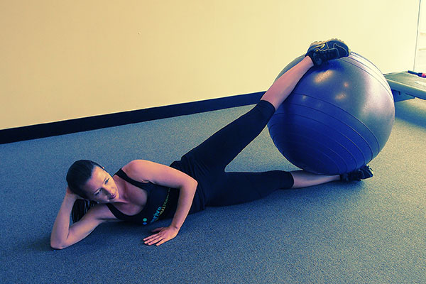 Swiss Ball Side Lying Raise