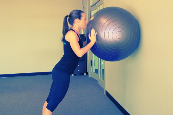 Swiss Ball Wall Push-Up