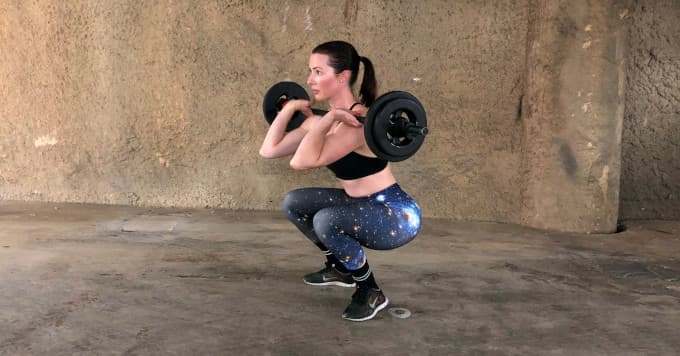 Home workout deals with barbell